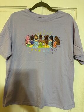 Women’s Lavender Graphic T-Shirt with Rainbow Princess Backs